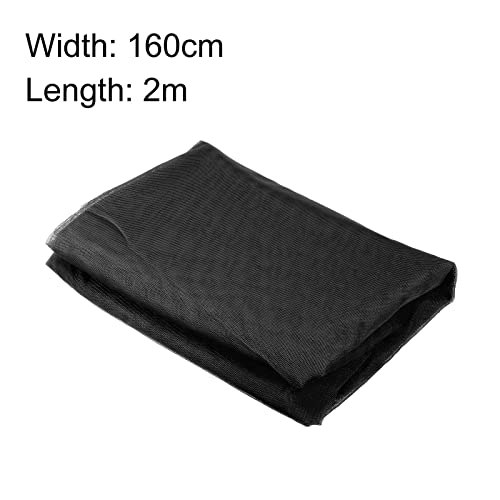 PATIKIL Netzgewebe leicht dehnbar Dehnen Netz 160cm/62,4Zoll für Rucksack Tasche 2m/6,56Fuß Schwarz