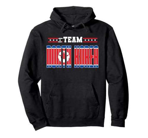 Team Patriotic North Korean Flag North Korea Pullover Hoodie