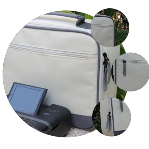 Funda portátil Angoily para accesorios digitales, bolsa para proyector compacto con acolchado de algodón perlado para viaje y organización miniatura 3