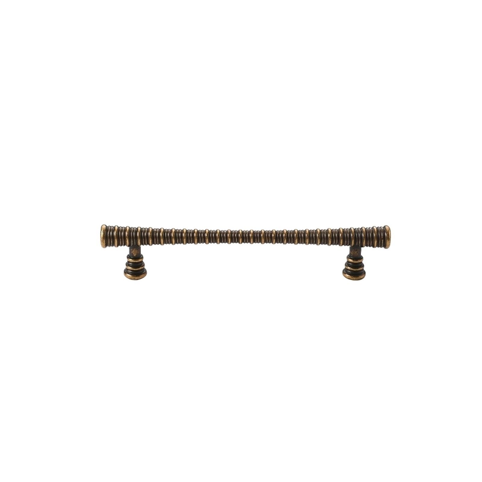 Yonmledo 11201-128Mm Brass Vintage Drawer Handles 2Pcs Yellow Antique Brass Wardrobe Door Pull Vintage Furniture Handle Single-Hole Drawer Knobs Cabinet Antique Bronze Hardware Handle(11201-128Mm)