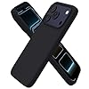 ORNARTO Funda para iPhone 17 Pro (6,3"), Funda de Silicona Líquida Premium, Protección Completa, Goma de Gel Suave, Forro de Microfibra Antiarañazos,Carcasa Antigolpes, Negro