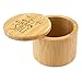 Totally Bamboo Salt Cellar Bamboo Storage Box with Magnetic Swivel Lid, 6 Ounce Capacity, 