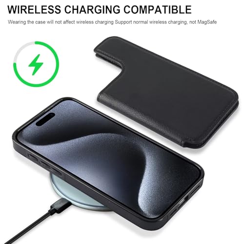 Coque iPhone 14 Pro étui portefeuille noir pour simplifier vos trajets - 5