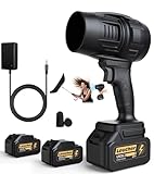 Electric Leaf Blower Cordless with Battery and Charger,300000RPM Air Turbo Jet Blower, Portable Lightweight Handheld Small Blowers for Lawn Care, Patio Cleaning, Blowing Leaves,Dust and Snow,Car Dryer