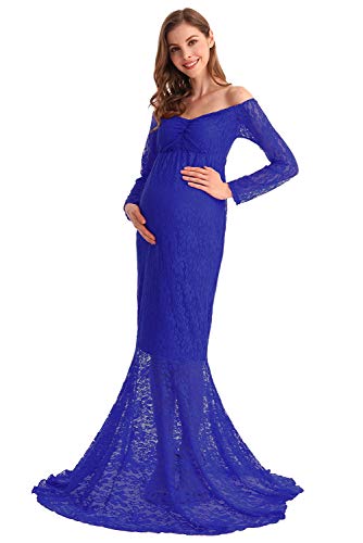 Robe de maternité en dentelle col en V pour sublimer les formes de grossesse