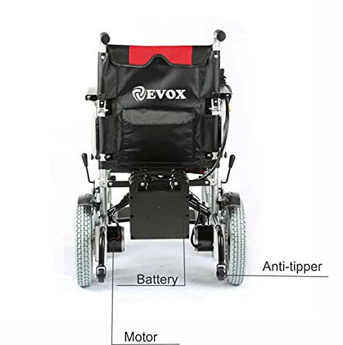 Image of EVOX Electric Wheelchair with (24 V 20AH) 12-15 km per charge, Durable & Long Lasting, Weight Bearing Capacity -100kg | Lithium Ion Battery For Elderly and Specially-abled WC-105, 1 Year Warranty