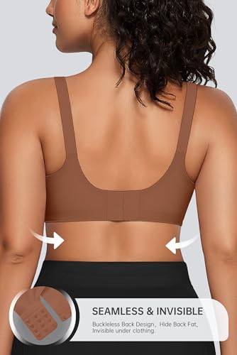 Image of OEAK Womens Comfortable Jelly Bra No Underwire Full Support Tshirt Bras