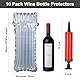 Weinflaschenschutz,10pc Luftpolsterbeutel,Weinflaschen Verpackung,Bubble Wrap Packaging,Bubble Bag,für Transport und sichere Verpackung,aufblasbare Luftsäulen mit Luftpumpe(Zufällige Farbe)