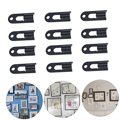 Image of 24pcs Picture Frame Hooks Heavy Duty Home Hanging Tools for Photo Frames Wall Decorations and Office Organization Iron Hardware for Easy Installation