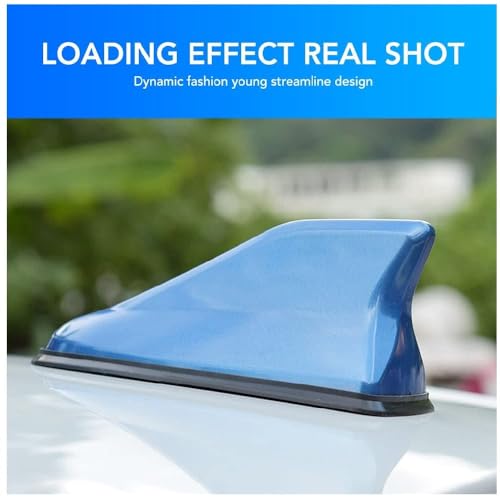 Image of Universal Shark Fin Antenna for Car - Car Signal Aerial - Stylish Roof Antenna for All Cars Models (Black)