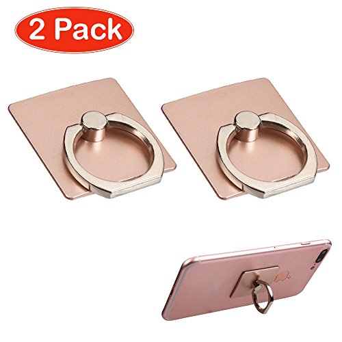Fits Apple ZTE Samsung Universal Smart Cell Phone Rose Gold Adhesive Ring Stand