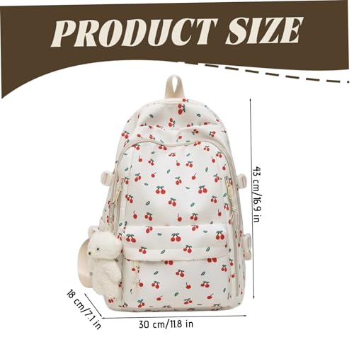 Sac à dos cerise résistant en nylon : la solution d'école pour filles actives