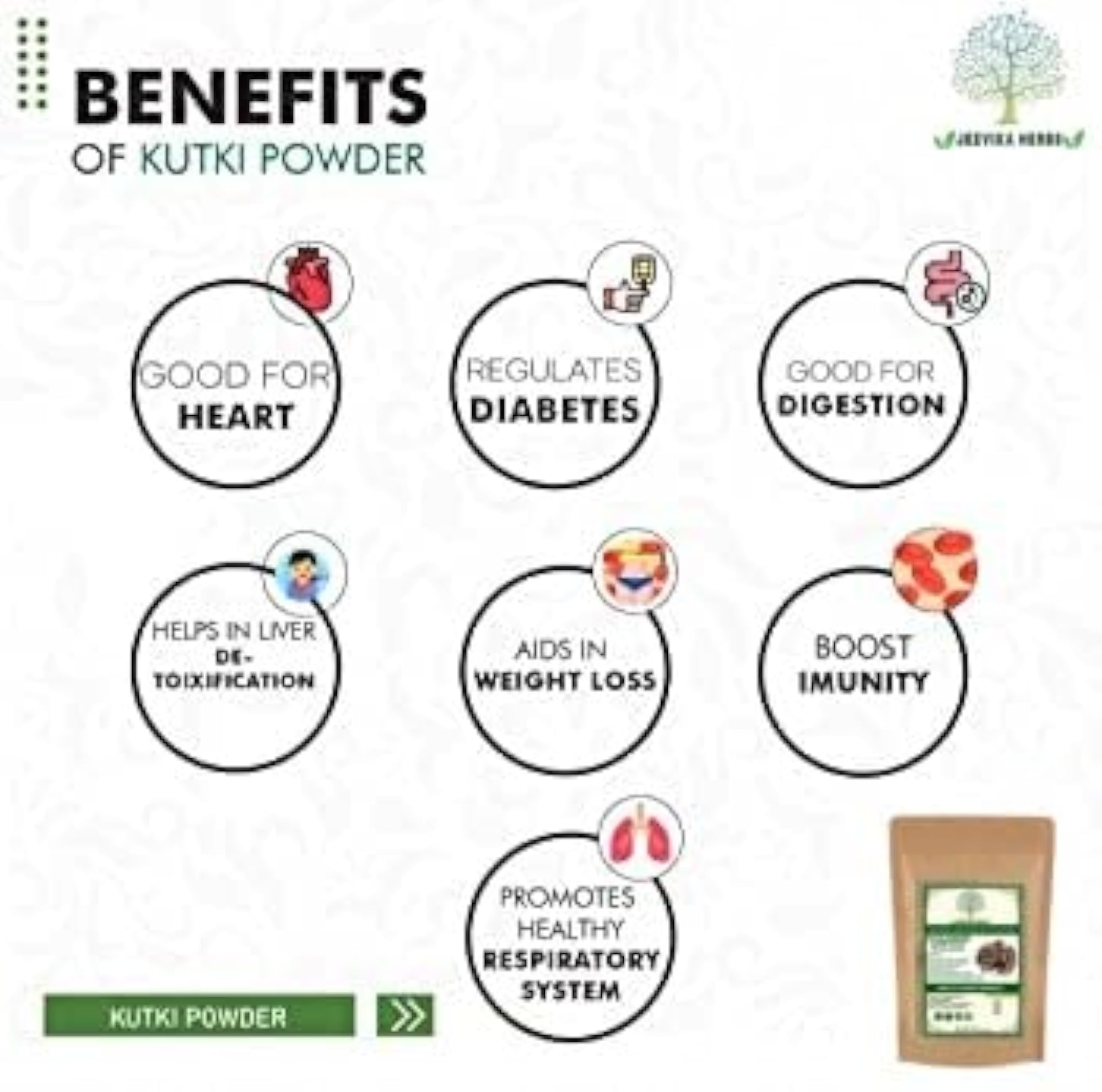 ORGANIC HERBS JEEVIKA HERBS KUTKI POWDER, 50g