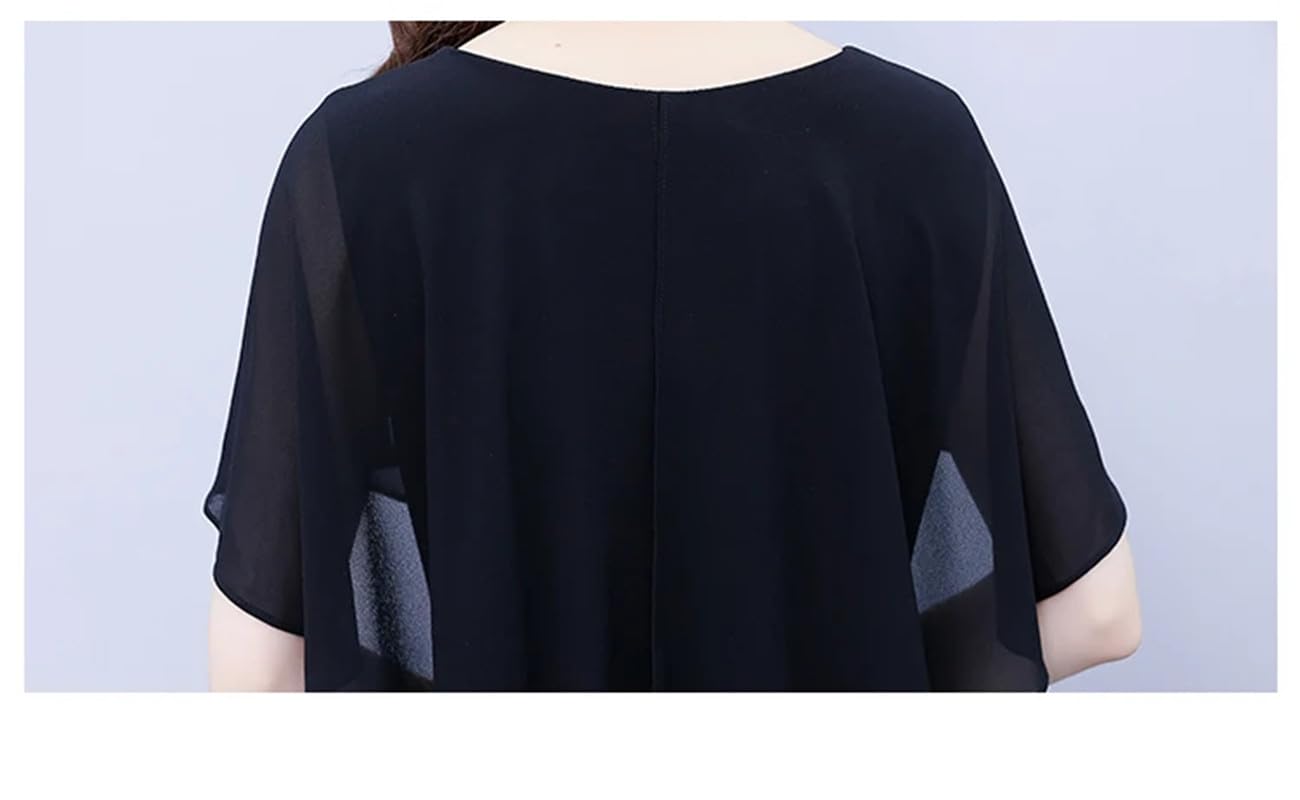 Yeuyyben Elegante abito estivo da donna in chiffon increspato casual da spiaggia abito lungo aderente abito da ballo vintage abiti midi per feste
