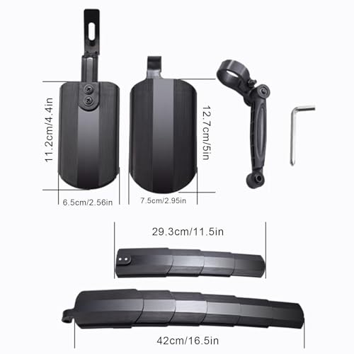 Guardabarros ajustable evita salpicaduras en ropa para scooter y bicicleta 6