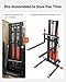 VEVOR Semi Electric Pallet Stacker, 3300 lbs Capacity, 98.42'' Lifting Height, Pallet Lift Stacker Forklift with Straddle Legs & Forks, 8.66-31.1 Inches Adjustable Fork Width, Orange & Black