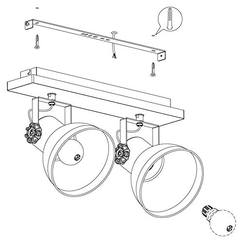 Eglo BARNSTAPLE Faretto in Legno, 40 W