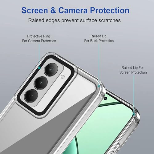 Image of Zapcase Back Case Cover for Realme P3x 5G | Compatible for Realme P3x 5G Back Cover | Case Cover with Camera Protection | (TPU + PC | Transparent)