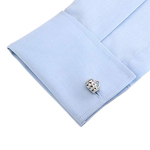 Mancuernillas de plata para hombre KnBoB miniatura 4