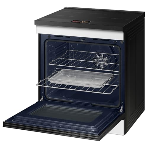 Image of Samsung Bespoke 6.3 cu. ft. Smart Slide-In Induction Range with AI Home & Smart Oven Camera, White Glass, NSI6DB990012AA