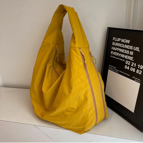 Large Hobo Shoulder Bag for Women Nylon Slouchy Bag Fashion Casual Draped Tote Bag4