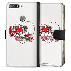 DeinDesign Etui Compatible avec Huawei Y7 (2018) Etui Folio Etui magnetique Love Me Do The Beatles Musique - Les Beatles, Paul McCartney, John Lennon, RIngo Starr, George Harrison