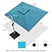 PURPLE LEAF 9' X 12' Patio Umbrella Outdoor Rectangle Umbrella Large Cantilever Umbrella Windproof Offset Heavy Duty Sun for Garden Deck Pool Patio, Turquoise Blue