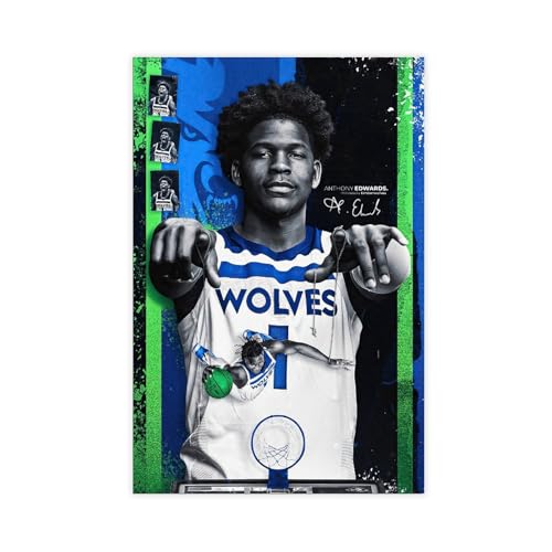 Poster Anthony Edwards basket-ball sur toile premium impression d'art moderne 50x75