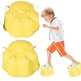 Sghtil Gehen Sie die Stelzen zum Ausgleichen der Proben, 2 x Cartoon Bucket Ausgleichstraining - feiner Motor Skills Improver Indoor Outdoor Sensory Trainer für