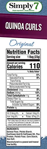 Simply 7 Quinoa Curls, Original, 0.8 Ounce (Pack of 24)