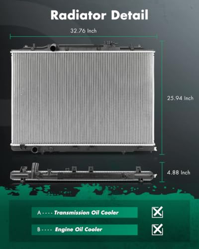Image of SCITOO 13402 Aluminum Car Radiator for Acura for MDX 2019 3.0L 2014-20 3.5L
