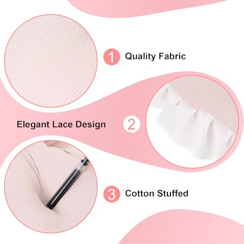 Milageto Cute Bow Cushion for Sofa Soft Bow Throw Pillow Ornament Home Furnishing Crafts Back Cushion Decorative Pillows Decor Pillow for Farmhouse Car Living Room Bedroom, Pink L - Cosy Home Interiors Milageto Cute Bow Cushion for Sofa Soft Bow Throw Pillow Ornament Home Furnishing Crafts Back Cushion Decorative Pillows Decor Pillow for Farmhouse Car Living Room Bedroom, Pink L - Image 6