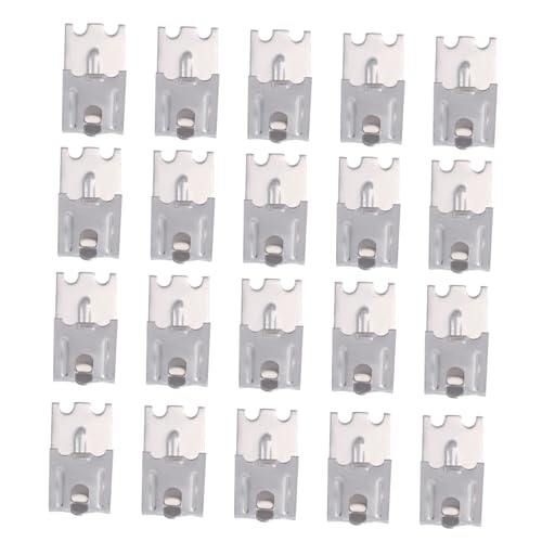Beatifufu 20 Piezas Juego De Gancho Inoxidable Hogar De Estante Para Estantes De Refrigerador Poseedor Largo De Cocina Enfriador Plata