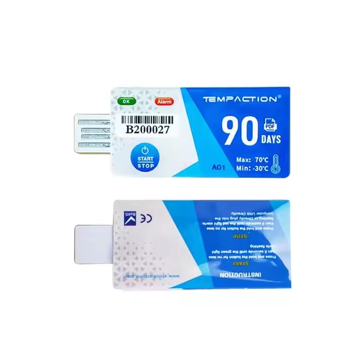 Tempaction USB Temperature Data Logger, -30-70°C Range, Alarm Indicator,for 10pcs
