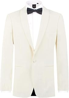 Mens White Tuxedo Dinner Jacket Regular Fit Shawl Lapel