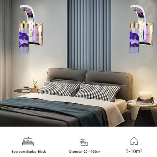 Lámpara de pared acrílica violeta de lujo nórdico para pasillo 6