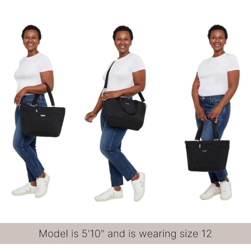 Image of Baggallini Avenue Tote - 12x18 Laptop Tote Bag for Women - Lightweight Work Travel Carry On Bag
