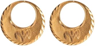 RidVik 1 Micron 22K Gold Plated Nattiyan Earrings For Men's Panjabi Boy | Gold Plated Brass Material Golden Hoop Studs Earrings Bali For Mens Fashion's