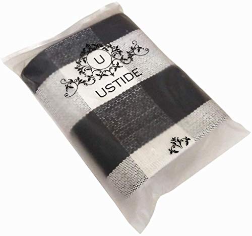 Ustide Buffalo Check Rug 23.6''X51''Cotton Black And White Plaid Rugs Washable Hand-Woven Checked Doormat Retro Farmhouse Rug #TOP7