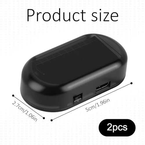 2 Stück Alarmanlage Auto, Anti Diebstahl Blinklampe,Alarmanlage Attrappe,AlarmanlageWohnmobil,Auto Alarm,AlarmanlageDiebstahlsicherung,fakealarmanlage (Rot)