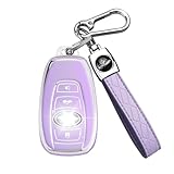 MILD EAST for Subaru Key fob Cover Case with Keychain, TPU Keys Case Shell Protector 4 Buttons fit for Subaru Outback Crosstrek Ascent Impreza Forester WRX BRZ Legacy (Purple)