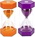 Produktbild JUNDUN Sanduhren Set mit 2 Farben Sanduhr Glas Timer 10/30 Minuten Sanduhr für Zähneputzen Kinder Kochen|Spielen|Hause|Klassenzimmer
