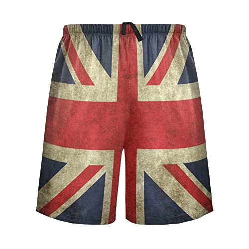 Fisyme Flag Mens Pajama Shorts Flag Men's Pj Lounge Sleep Short