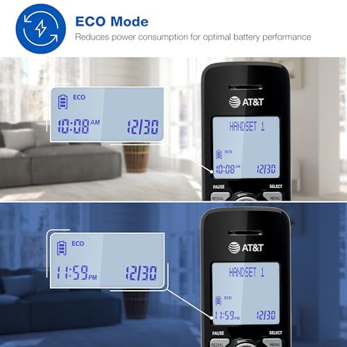 Image of AT&T EL1121-31 3-Handset DECT 6.0 Cordless Landline Phone with Caller ID, Full-Duplex Speakerphone, Backlit Display & Keypad - Quiet & ECO Mode