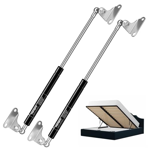 Vepagoo Amortiguadores 500MM 300N/30KG, Universal Resorte de Gas Montaje en L, Hidráulico Pistones a Gas Para Camas de Caravanas, Maleteros de Camiones, Armarios, Muebles de TV, 2PCS