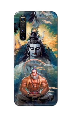 Image of PRINTFIDAA Printed Hard Back Cover Case for Realme X3 | X3 SuperZoom | Realme X50 5G Back Cover (Lord Shiva and Hanuma) -112