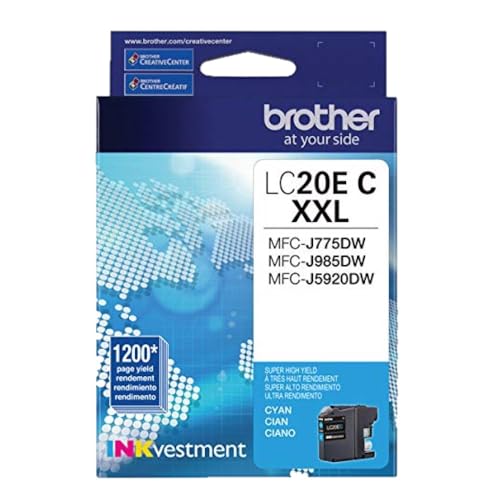 Cartouche d'encre Brother cyan pour éviter les impressions ternes