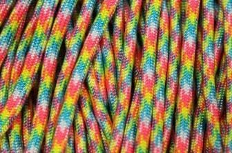 Paracord Cobra Neck Lanyard with Safety Break-Away and Adjuster - Metal Clip - Choose your color and size-Confetti-18