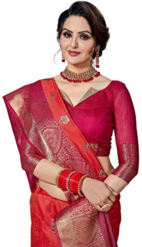 Image of MSRETAIL Silk Saree with Blouse Piece
