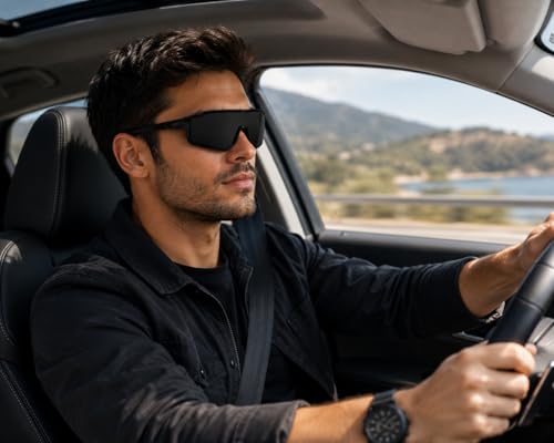Image of Zynic Men's Stylish Sports Sunglasses For Unisex | UV400 Protection Classic Wrap Around Googles |Sports Shades for Driving,Cyclining Outdoor & Travel | Googles for man's